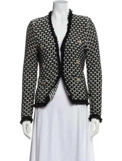 Pre-owned Intermix Printed Evening Jacket In Black