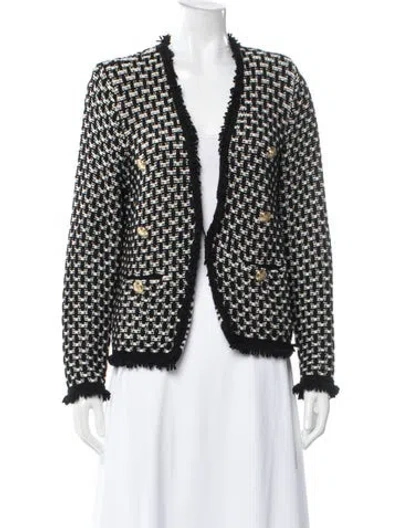 Pre-owned Intermix Printed Evening Jacket In Black