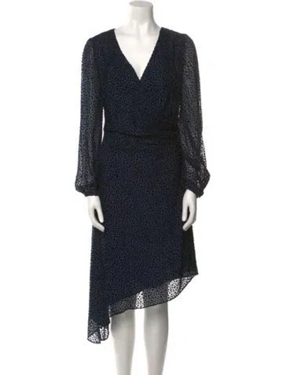 Pre-owned Intermix Printed Midi Length Dress In Multi