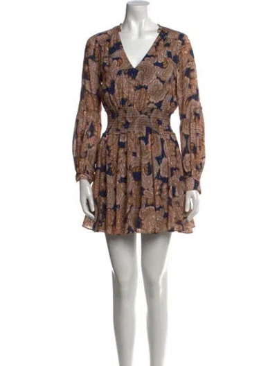 Pre-owned Intermix Printed Mini Dress In Neutral