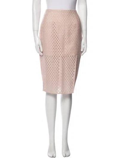Pre-owned Intermix Printed Skirt In Pink