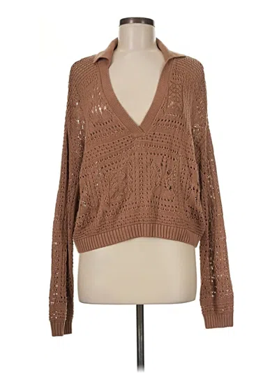 Pre-owned Intermix Pullover Sweater In Brown
