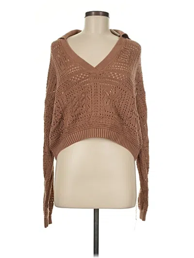 Pre-owned Intermix Pullover Sweater In Brown