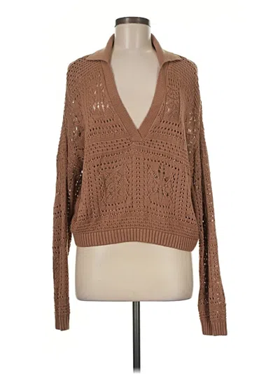 Pre-owned Intermix Pullover Sweater In Brown