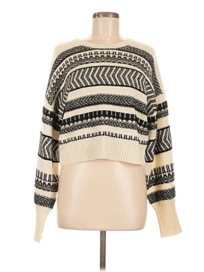 Pre-owned Intermix Pullover Sweater In White