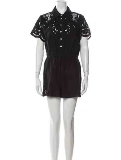 Pre-owned Intermix Romper In Black