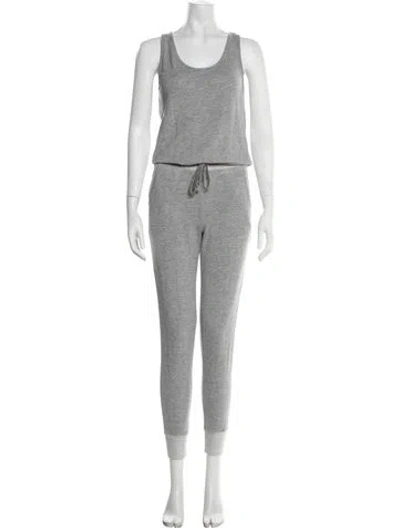 Pre-owned Intermix Scoop Neck Jumpsuit In Grey