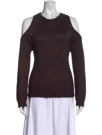 Pre-owned Intermix Scoop Neck Sweater In Blue