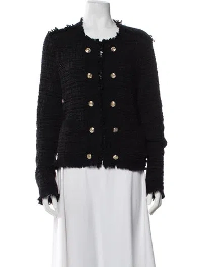 Pre-owned Intermix Scoop Neck Sweater In Blue