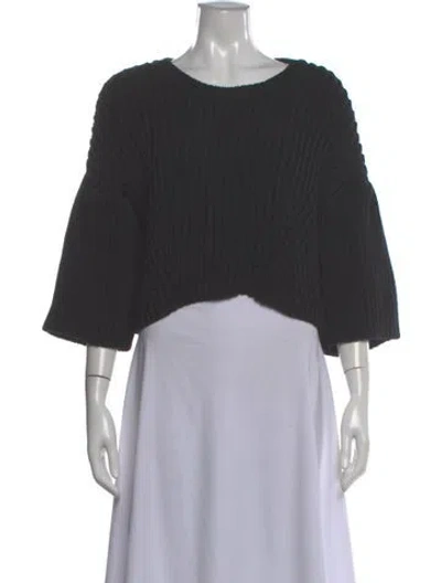 Pre-owned Intermix Scoop Neck Sweater In Gray