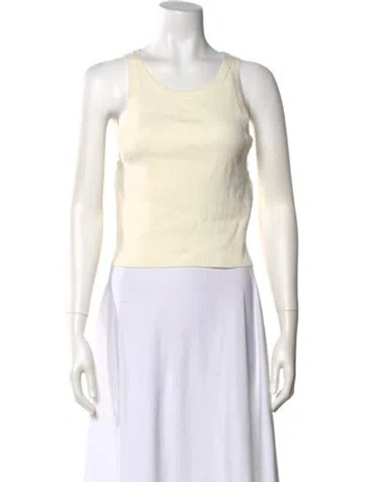 Pre-owned Intermix Scoop Neck Sweater In Neutral