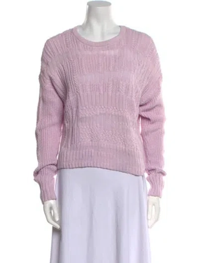 Pre-owned Intermix Scoop Neck Sweater In Purple