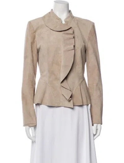 Pre-owned Intermix Shearling Jacket In Neutral
