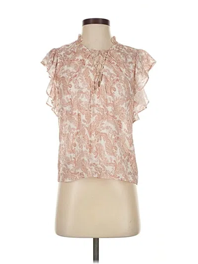 Pre-owned Intermix Short Sleeve Blouse In Pink