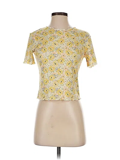 Pre-owned Intermix Short Sleeve T-shirt In Yellow