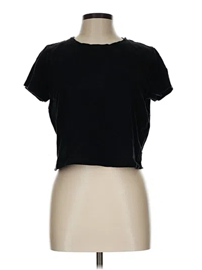 Pre-owned Intermix Short Sleeve Turtleneck In Black
