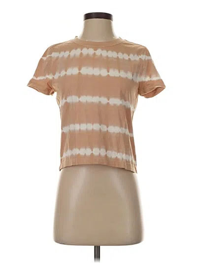 Pre-owned Intermix Short Sleeve Turtleneck In Tan