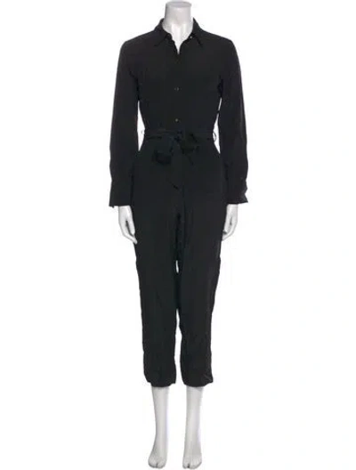 Pre-owned Intermix Silk Jumpsuit In Black