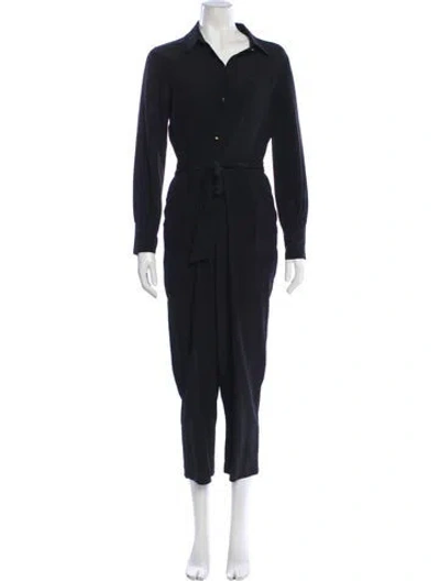 Pre-owned Intermix Silk Jumpsuit In Black