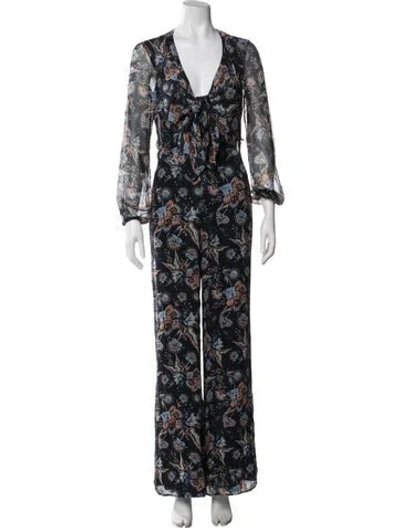 Pre-owned Intermix Silk Long Dress In Blue