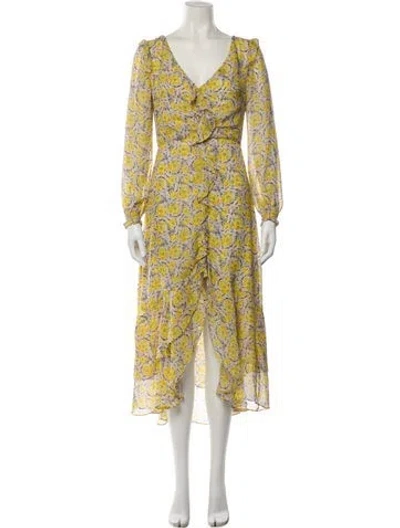 Pre-owned Intermix Silk Long Dress In Neutral
