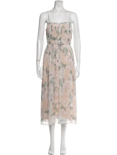 Pre-owned Intermix Silk Long Dress W/ Tags In Green