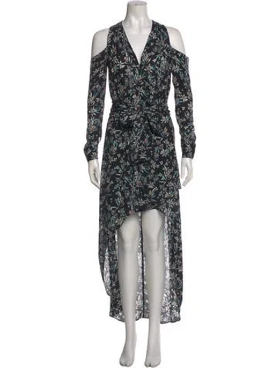 Pre-owned Intermix Silk Long Dress W/ Tags In Multi