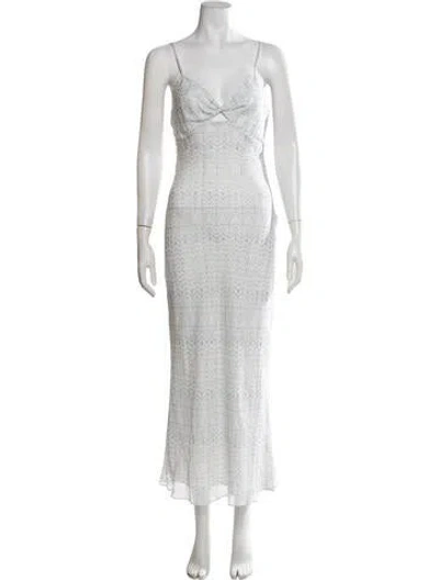 Pre-owned Intermix Silk Long Dress W/ Tags In White