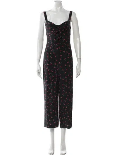 Pre-owned Intermix Silk Midi Length Dress In Black
