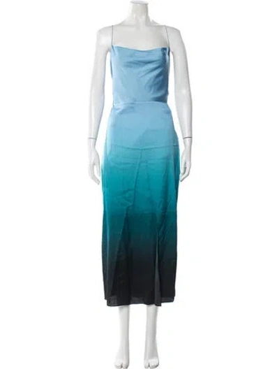 Pre-owned Intermix Silk Midi Length Dress In Multi