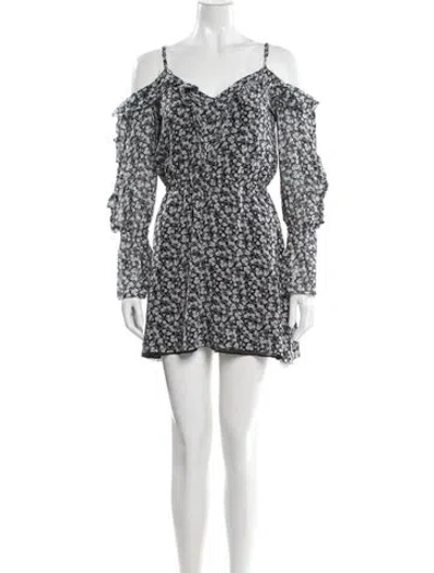 Pre-owned Intermix Silk Mini Dress In Black