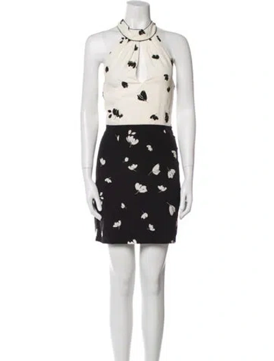 Pre-owned Intermix Silk Mini Dress In Black