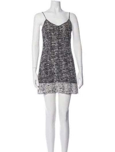Pre-owned Intermix Silk Mini Dress In Black