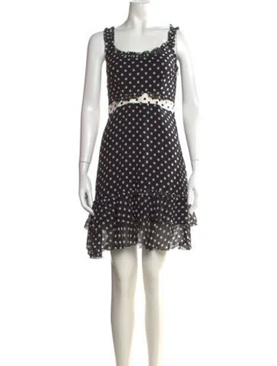 Pre-owned Intermix Silk Mini Dress In Black