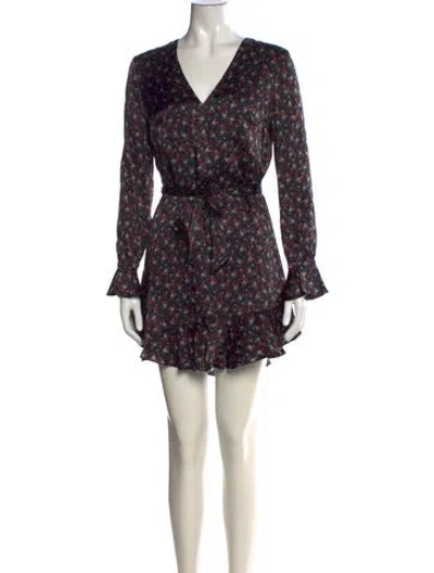 Pre-owned Intermix Silk Mini Dress In Black