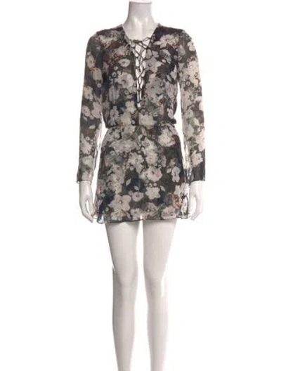 Pre-owned Intermix Silk Mini Dress In Black