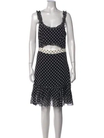 Pre-owned Intermix Silk Mini Dress In Black