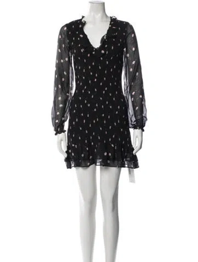 Pre-owned Intermix Silk Mini Dress In Black