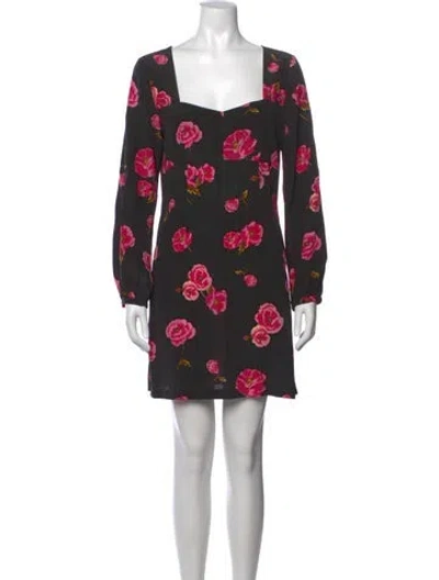 Pre-owned Intermix Silk Mini Dress In Black