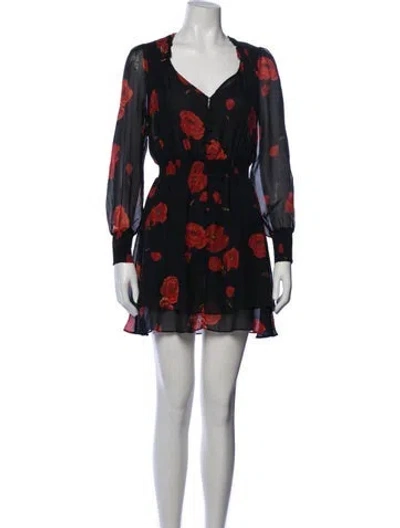 Pre-owned Intermix Silk Mini Dress In Black