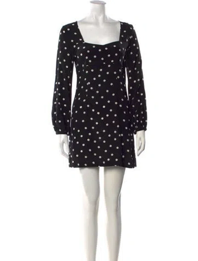 Pre-owned Intermix Silk Mini Dress In Black
