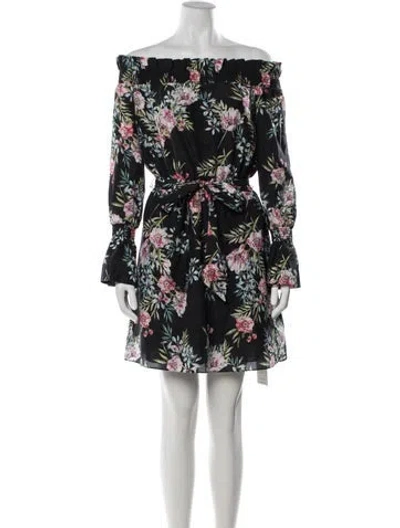 Pre-owned Intermix Silk Mini Dress In Black
