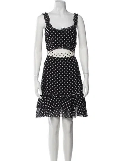 Pre-owned Intermix Silk Mini Dress In Black