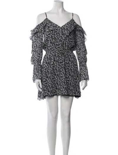 Pre-owned Intermix Silk Mini Dress In Black