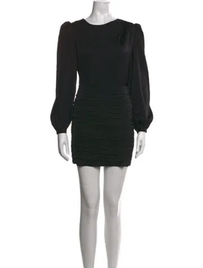 Pre-owned Intermix Silk Mini Dress In Black