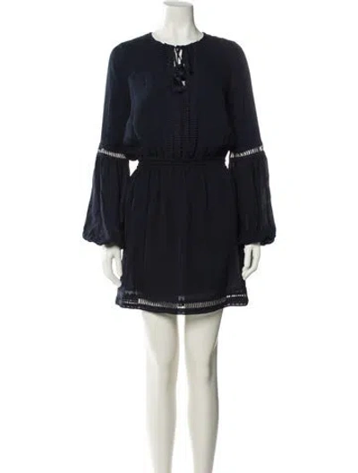 Pre-owned Intermix Silk Mini Dress In Blue