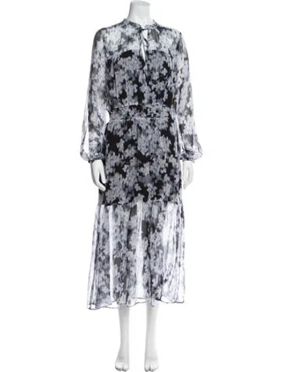 Pre-owned Intermix Silk Mini Dress In Blue