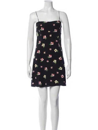 Pre-owned Intermix Silk Mini Dress In Blue
