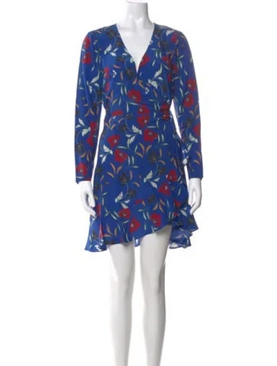 Pre-owned Intermix Silk Mini Dress In Blue