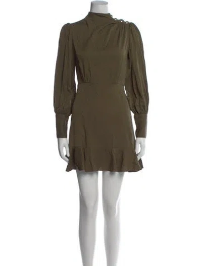 Pre-owned Intermix Silk Mini Dress In Green